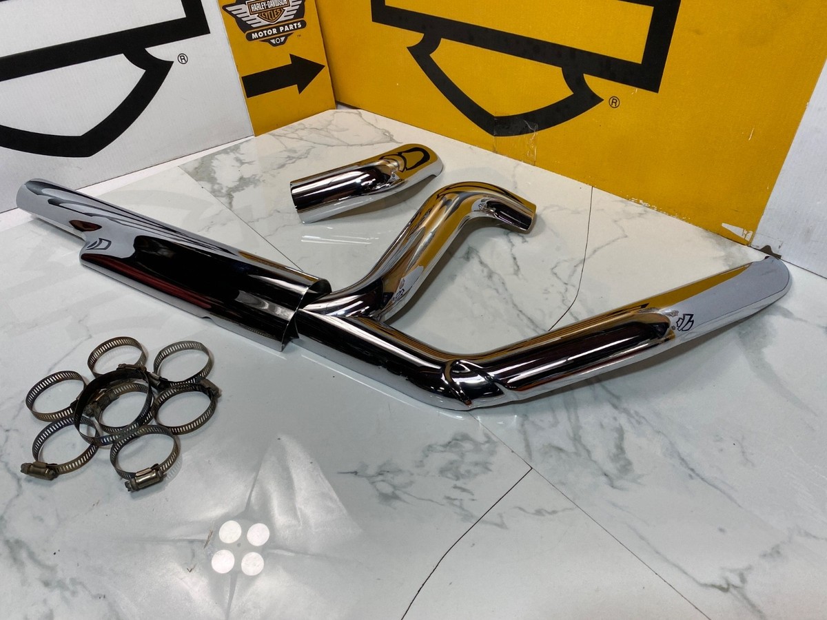 OEM 09-16 Harley Davidson Touring Complete Chrome Exhaust Heat