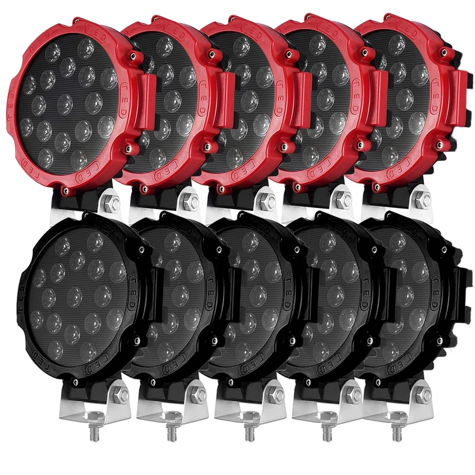 4/8x 7 pulgadas LED Luz de Trabajo Vainas Punto Inundación Combo Lámpara Antiniebla Offroad Conducción SUV 4x4 Foto 2 de 4