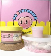 Peachybbies Kitty Cafe Latte Slime - Made In USA - Authentic and Brand New