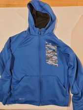 Nike Dri-FIT Youth Boys Medium Blue Full Zip Hooded Jacket Hoodie M