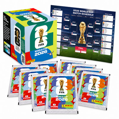 WM 2026 Sammelsticker Set für Fußball Fans   inkl. Spielplan & Panini Sticker