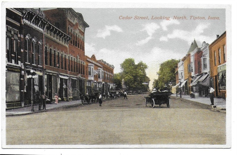 Tipton, IA - Cedar Street Looking North