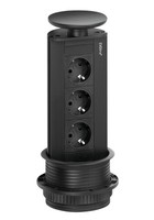 Evoline Port 1 Versenkbare Energiebox Mit 3 Steckdosen, Deckel Und Profil Sch...