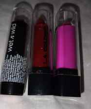 Wet n Wild & L.A. Colors Lipstick Stick Set Red Pink Shades