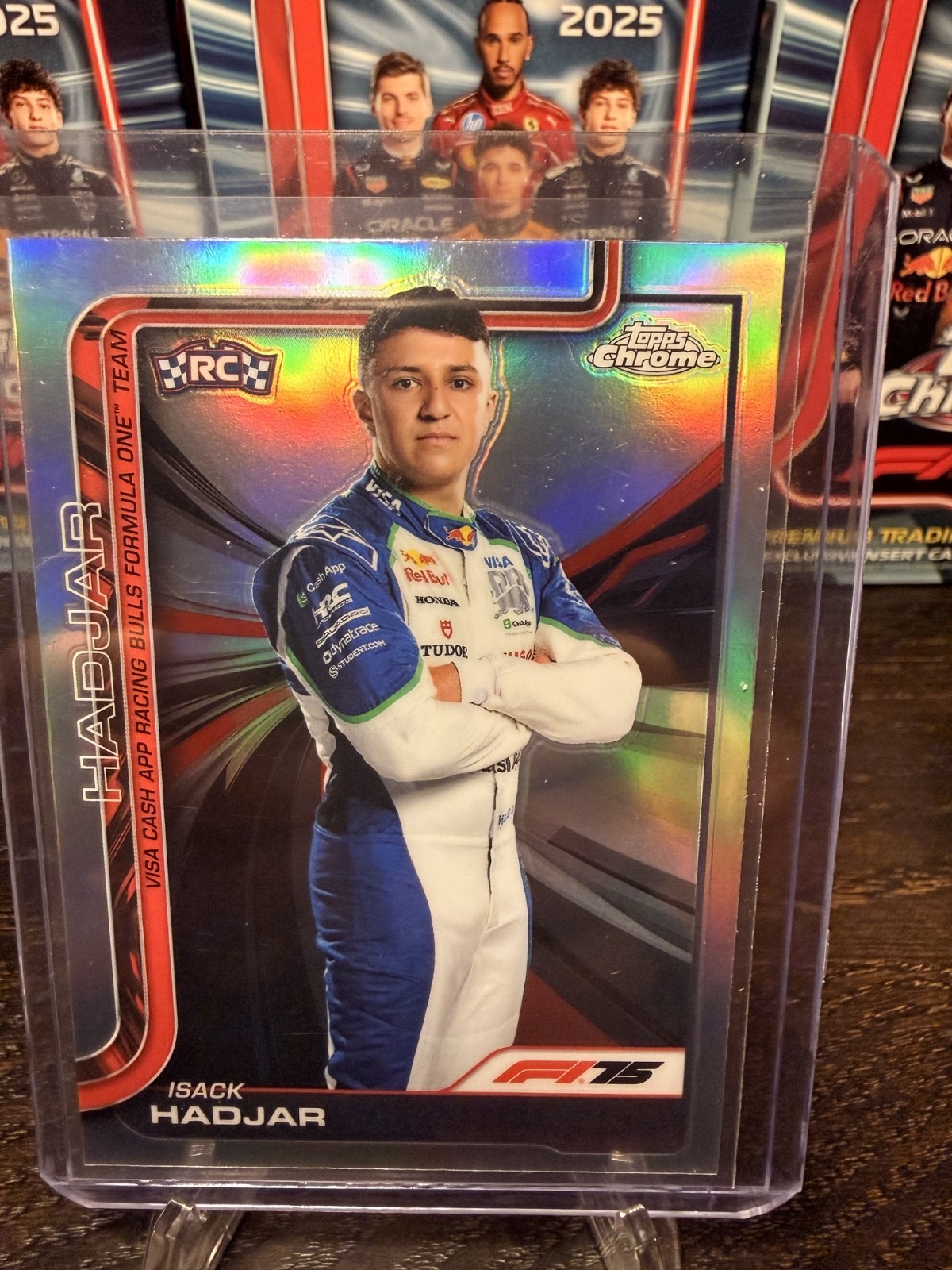 Isack Hadjar (RC) 2025 Topps F1 Chrome Portrait 12 Refractor