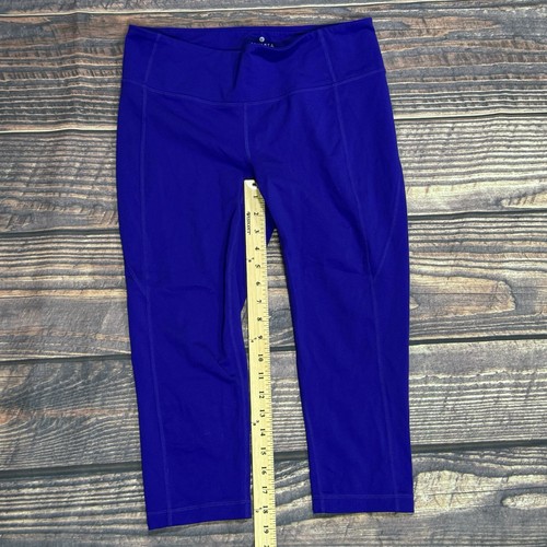 Athleta Women’s Size Large Purple Cropped Leggings Style #921636 Yoga Activewear - Picture 3 of 9