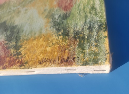 Bellissimo quadro 12x16 di una scena di fienile firmato e anno '89 - Foto 10 di 10