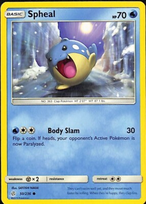 spheal pokemon card value - (24) If heads Spheal 50/236 Non Holo Common