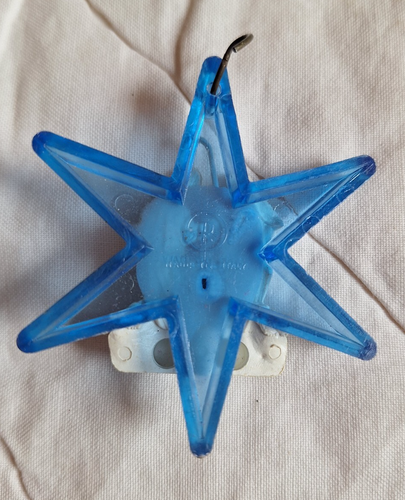 Vintage Nativity Christmas Ornament Blue Star Jesus Joseph Mary Roman Italy - Picture 2 of 3