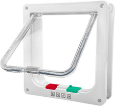 Gattaiola per Gatti Cani Porta Da Muro ABS Acrilico Con Magnetico 23.3x5.4x25 Cm