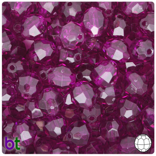 BeadTin Transparent 12mm Faceted Round Plastic Beads (180pcs) Color choice - Picture 22 of 40