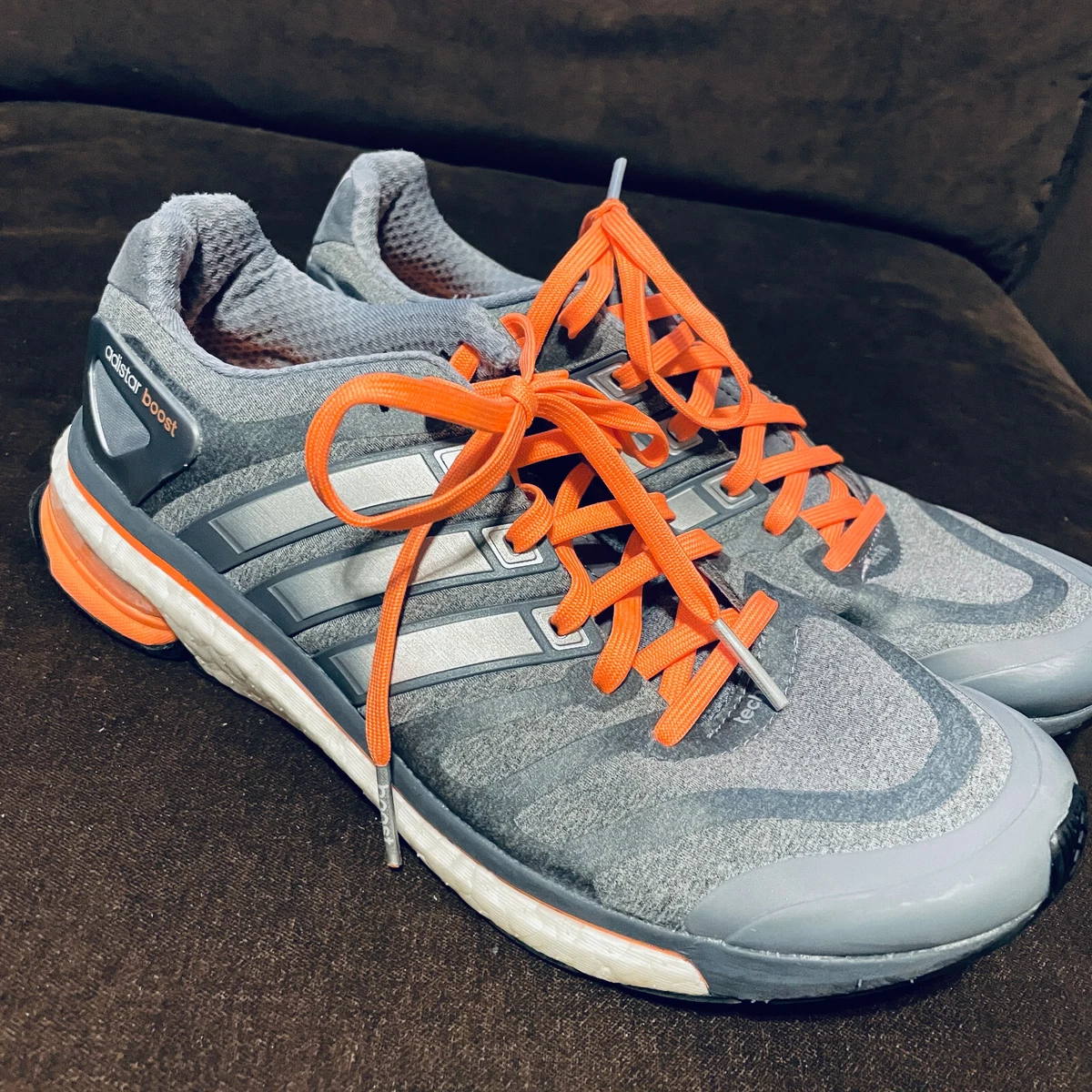 Excellent Adidas Adistar Boost Orange 10 US, 42 2/3 EUR | eBay