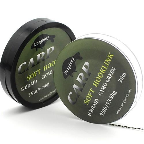Soft Hook Link Karpfen Angelschnur Carp Braid Line für Hair Rigs 20m Camo Green - Bild 2 von 4