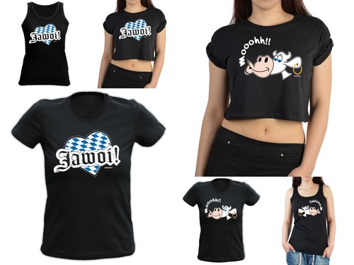 Damen Trachten Shirt Cooles Volksfest Sprüche TShirt für Damen