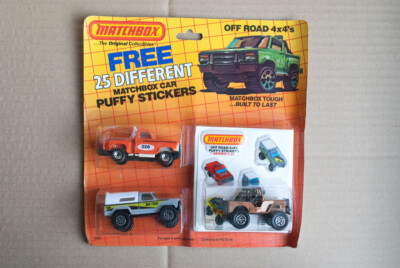 Matchbox 1983 Off Road 4x4's: Flareside Pick-Up + Mini Pick Up + 4x4 Jeep