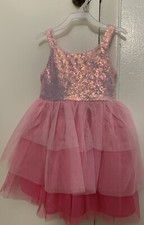 Zunie Girl Occasion Knee Length Lined Layered Sleeveless Dress