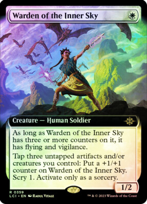 MTG FOIL Warden of the Inner Sky Extended Art - The Lost Caverns of Ixalan #359