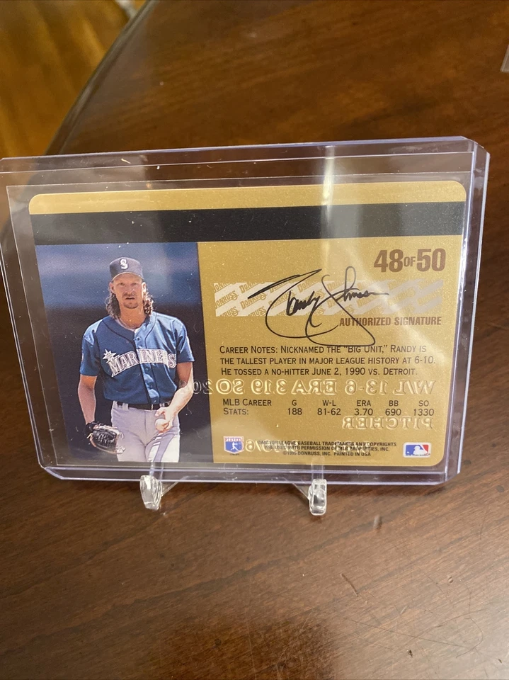 Randy Johnson 1995 Studio GOLD - INSERT 48 of 50 LOOKS LIKE CC 💳 - Image 2 of 2