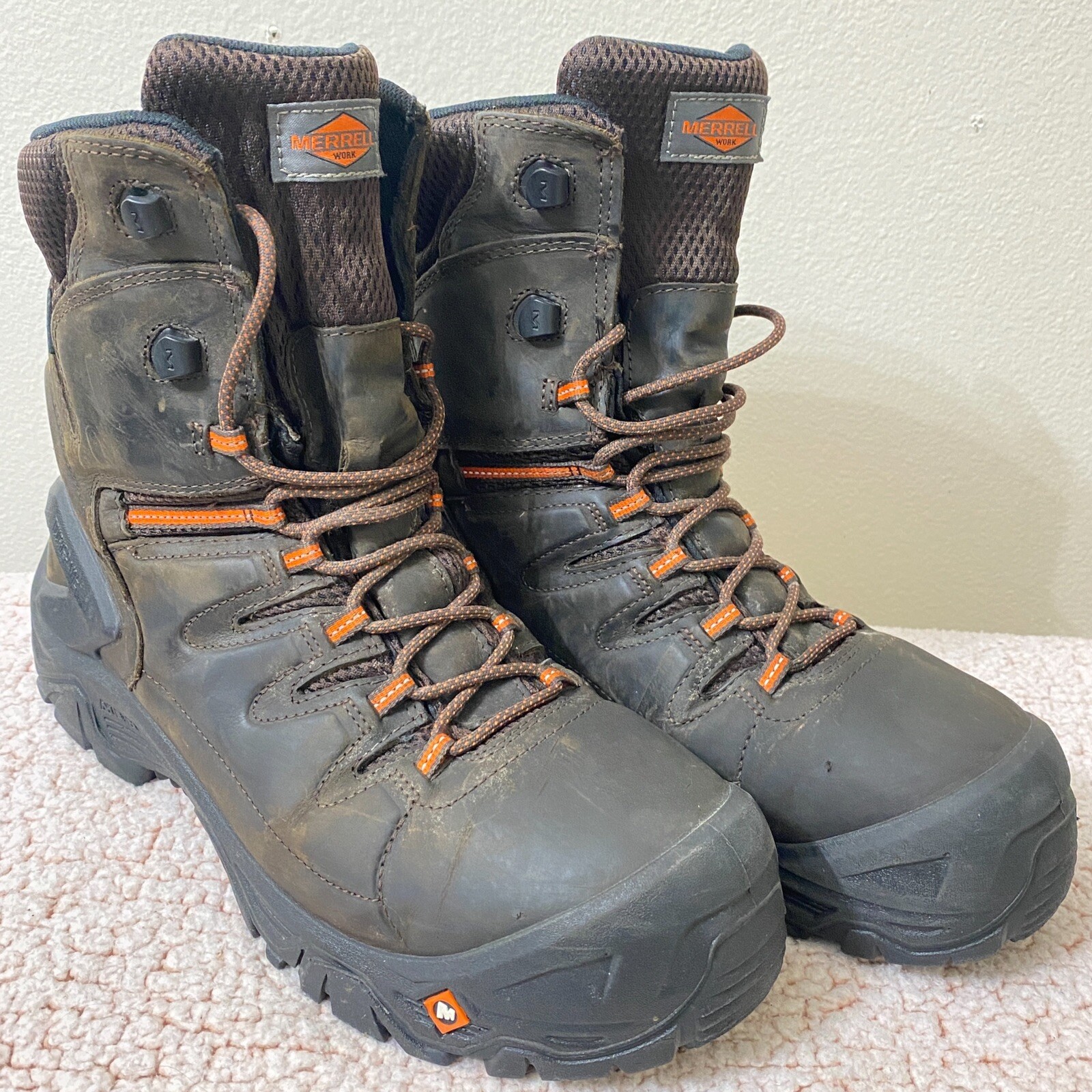 merrell slip on work boots
