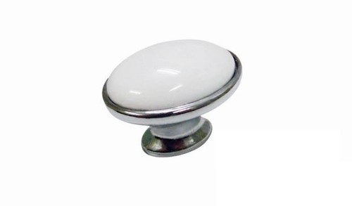 Kitchen cabinet handles chrome cupboard drawer door furniture Porcelain hampton - Picture 5 of 21