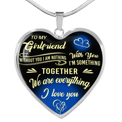To My Girlfriend Necklace Heart Pendant 