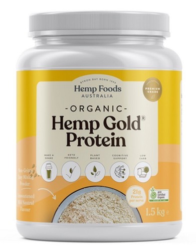 Hemp Foods Australia Organic Hemp Gold Protein 1.5kg - EXPRESS POST - Picture 2 of 3