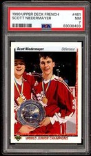 Scott Niedermayer Rookie Card 1990-91 Upper Deck French #461 PSA 7
