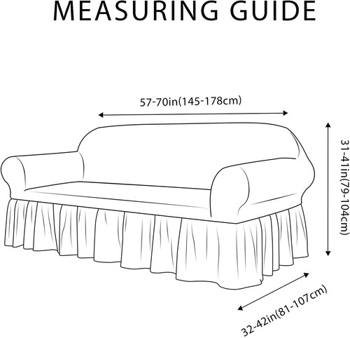 Subrtex Slipcover Sofa Chair Couch Cover Protector Stretch Skirt Furniture Soft - Picture 76 of 126