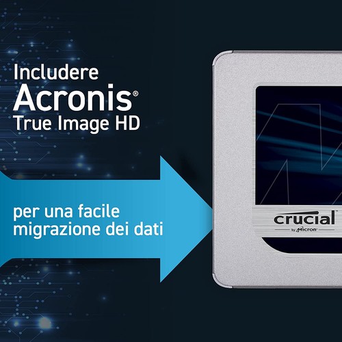 Crucial MX500 500GB 3D NAND SATA 2,5" Interne SSD Festplatte 560MB CT500MX500SSD1 - Bild 4 von 5