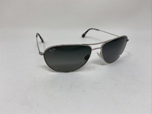 MAUI JIM SEA HOUSE MJ 772-17 SILVER TITANIUM W/ GRAY POLARIZED Sunglasses GH28