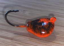 10 SPARKIE NC Tog Jigs  ORANGE BLACK Sheepshead Tautog jig heads  BLACKFISH 