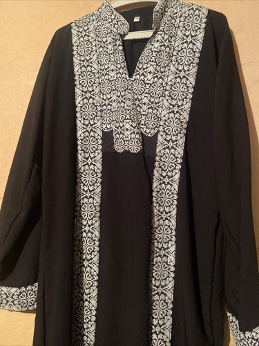Ladies Womens Palestinian Dress White -Fully Embroidered Size M,L And XL ONLY - Picture 4 of 5