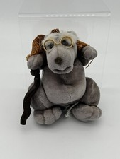 Vintage Heartline Methuselah Over The Hill Plush Teddy Bear Grey 1987 9"