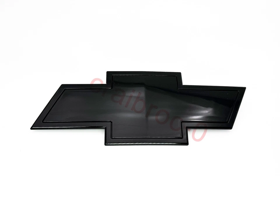 Front Bowtie Emblem Gloss Black Fit 2011-14 Silverado 2500HD 3500HD PN 22829420 - Image 2 of 4