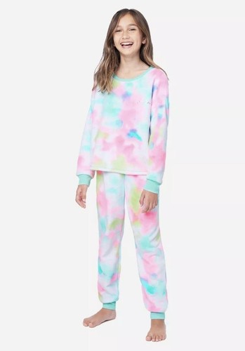 Justice Girls 2 Pc Multicolor PLUSH Cozy Sleepwear Lounge Set Size L - Picture 2 of 8