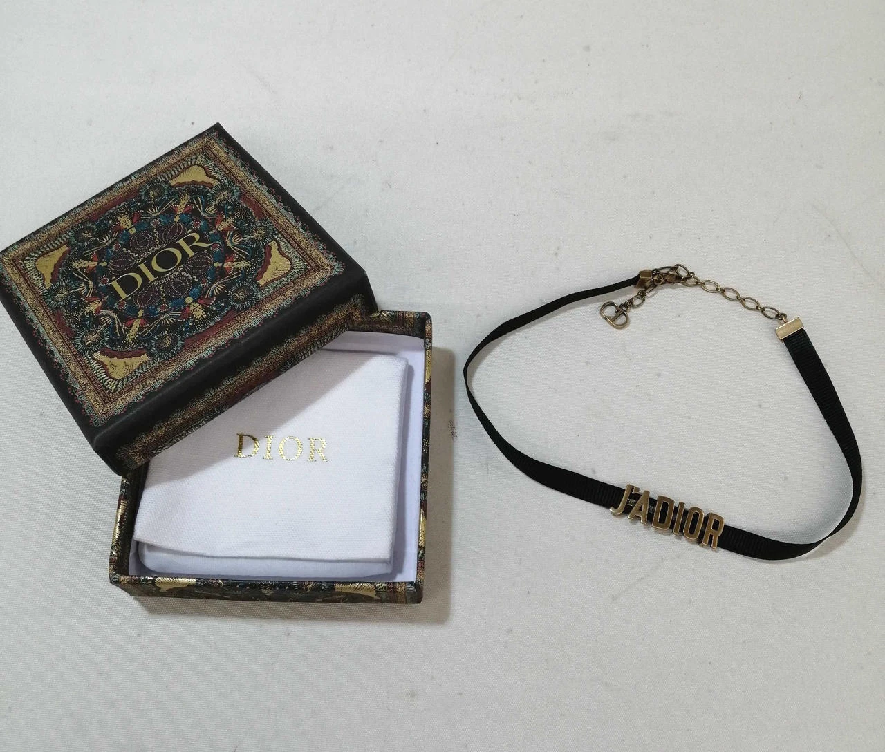 Girocollo Christian Dior nero oro