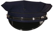 Navy Blue 8 Point Duty Cap Uniform Cover Visor Hat Security Police Officer Mail