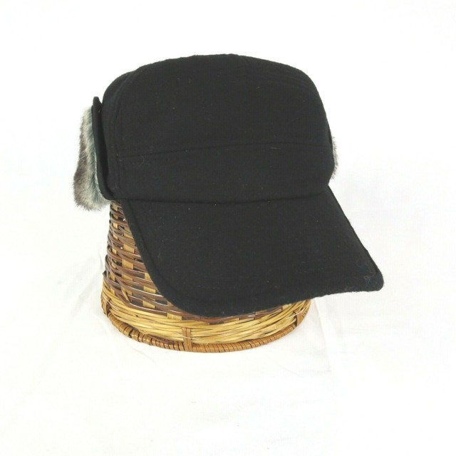Baseball Cap Earflap Hat Faux Fur 