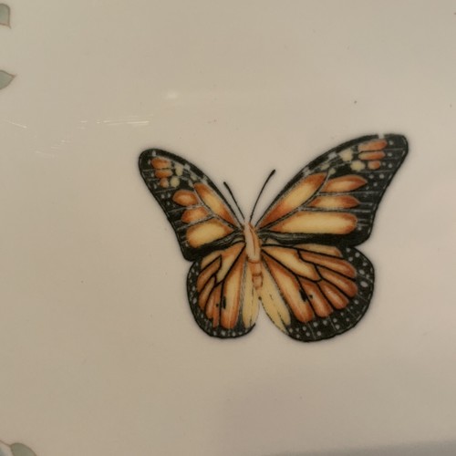 6er Set Lenox Monarch Schmetterling Wiese Salat Dessert Lunchteller 8 Zoll Baby blau - Bild 3 von 5