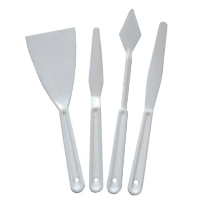 Major Pinsel Kunststoff Künstler Malerei Palette Messer 4er Set