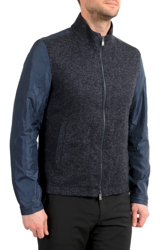 Hugo Boss Men's "T-Lennard4" Blue Wool Silk 2 in 1 Coat US S IT 48 - Picture 6 of 10
