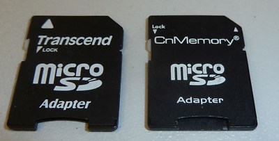 1x Adapter für SD-Card. micro-SD Standard-SD-Slot Transcend / CnMemory neuwertig
