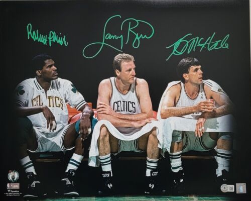 Larry Bird Kevin McHale Robert Parish Signed Celtics Spotlight 16X20 Photo BAS - Picture 1 of 1