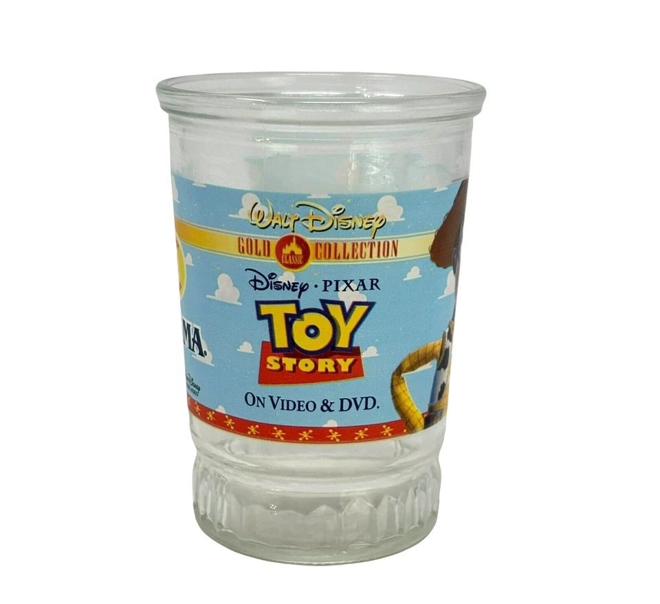 DISNEY BAMA Toy Story Jelly Glass Woody Buzz Lightyear #1 Gold Collection Foto 2 de 4