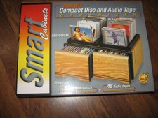 Smart Cabinet CD  Audio Tape Organizer 80 CD 48 Audio Tapes. NIB