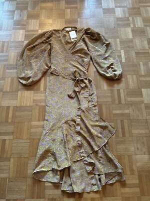 Sissel Edelbo Zelda Wickelkleid mit Paisleymuster, Gr.S/M, Neu, NP 210 