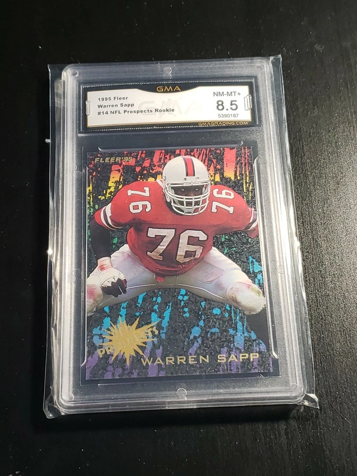 1995 Fleer NFL Prospects Warren Sapp #14 Rookie HOF GMA - Image 2 of 4