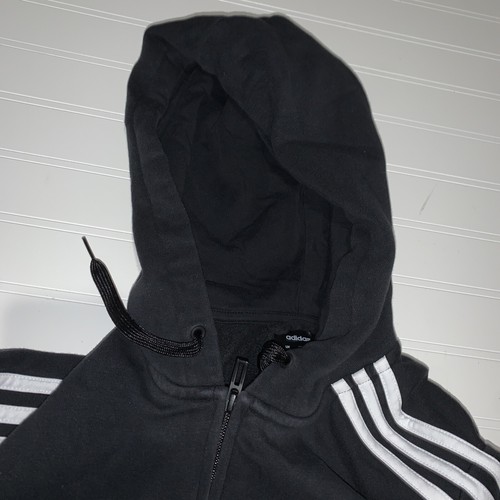 Adidas Black Full Zip Track Jacket Youth Kids Size M - Picture 4 of 6
