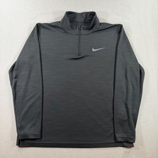 Nike Breathe Superset Quarter Zip Mens Large Black Pullover Training Light Gym