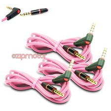 3X 4FT 3.5MM AUX L M/M AUDIO CABLE CORD PINK FOR LG OPTIMUS G2 HTC ONE MOTO X G
